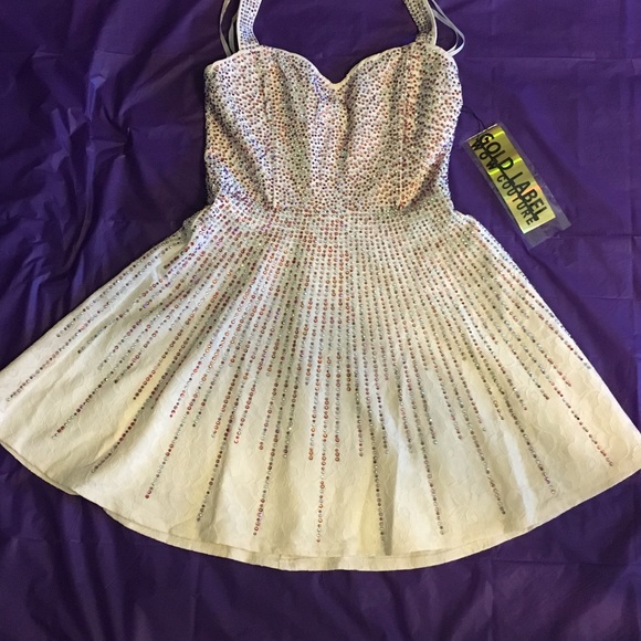 Halter sequin lace dress. - Picture 4 of 9