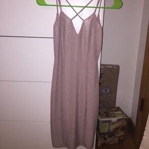 A backless, midi dress