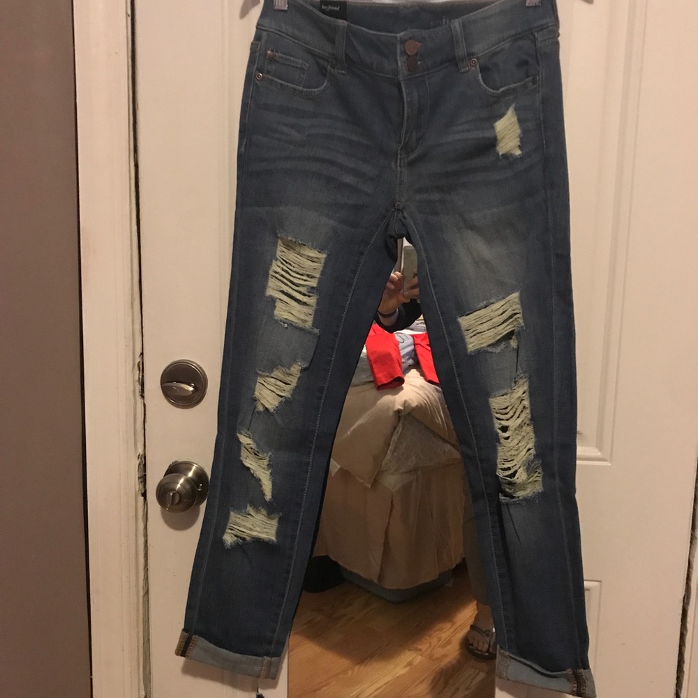 Distressed NY & Company boyfriend jeans size 2