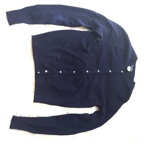 J. crew 100% cashmere navy cardigan, small
