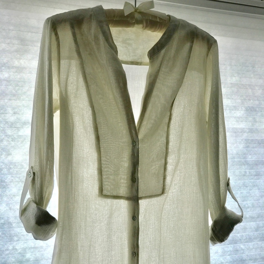 Zara, shimmery button up blouse❤️