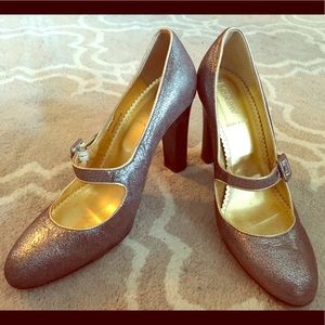 J.Crew Metallic Mary Jane Pumps