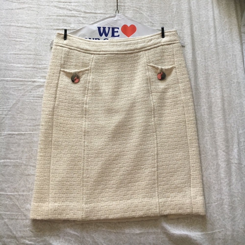 Cream wool skirt - Banana Republic