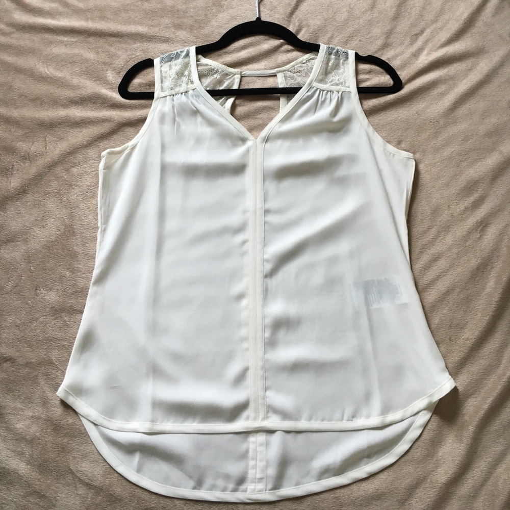 Sheer top with lace