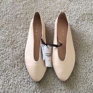 Zara Leather Flats