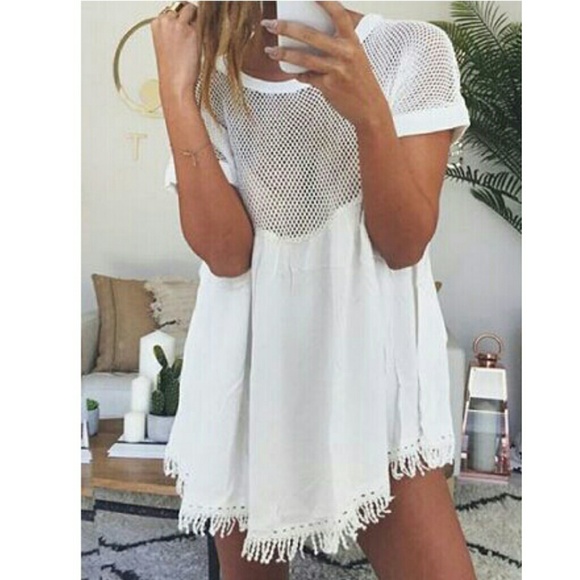 🚨LAST ONE LEFT!🚨🌿🌿MESH INSERT DRESS🌿 - Picture 2 of 3