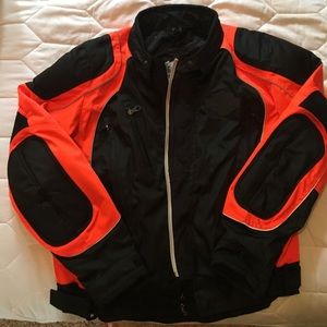 H-D blaze orange mesh riding jacket with padding