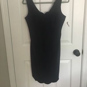 NAVY scallop dress