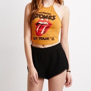 Forever 21 - Rolling Stones Halter Crop Top ✨