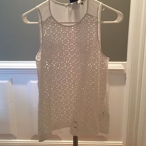 NWOT Madewell eyelet and chiffon swing tank size 6