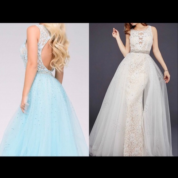 Sale!!!! Jovani navy blue formal gown - Picture 2 of 4