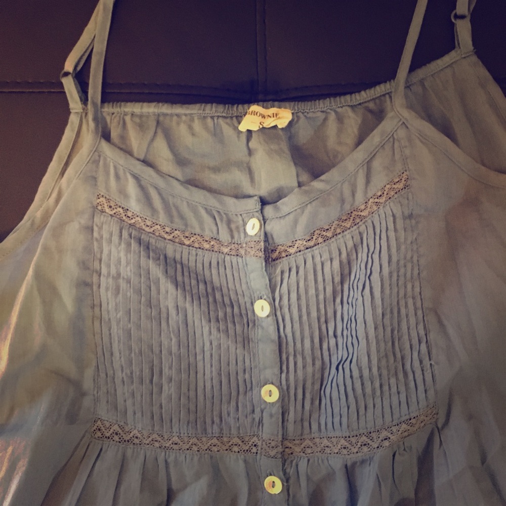 100% cotton blue tank from Brownie
