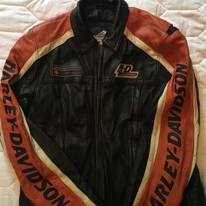 H-D Leather riding Jacket. Excellent condition.