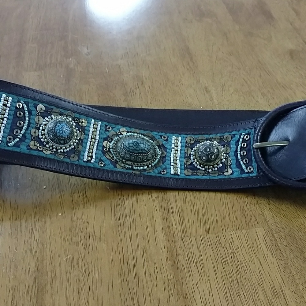 Chico's leather embellished belt.