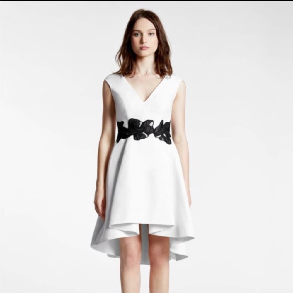 Appliqué Faille dress by Halston Heritage