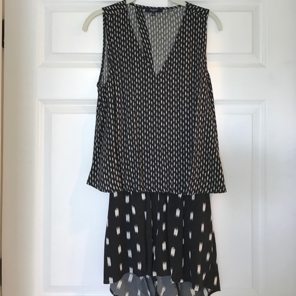 Madewell Black and White Romper
