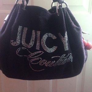 Authentic Juicy Couture Black Terry Shoulder Bag