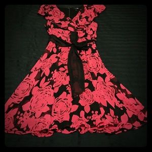 Black & Pink floral dress