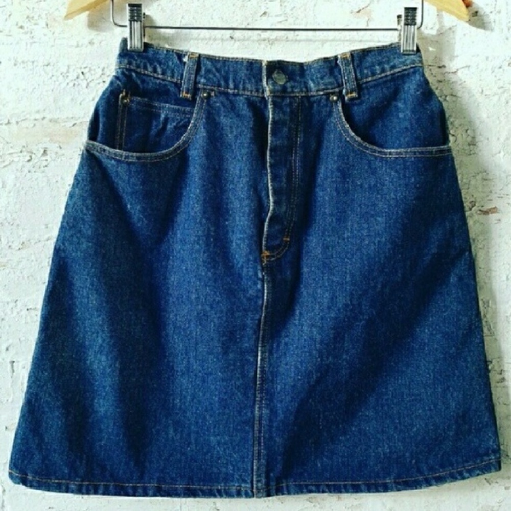 VTG Palmetto's Dark Wash Denim Jean Mini Skirt