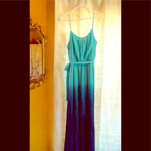 Ya LosAngeles chiffon ombré maxi dress L