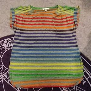 Studio JPR size Small Rainbow Tunic Tee Shirt 🌈