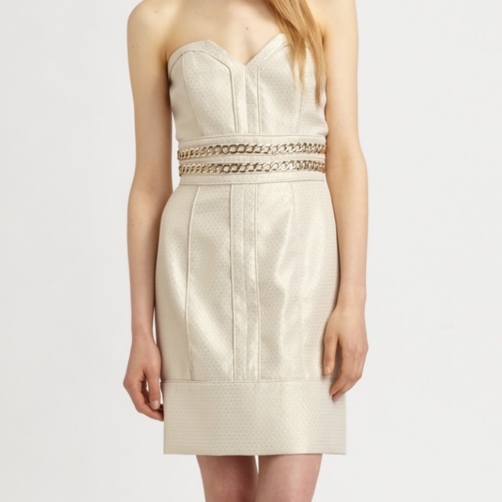 Laundry by Shelli Segal piped jacquard dress - 12