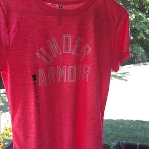 Pink under armor tshirt