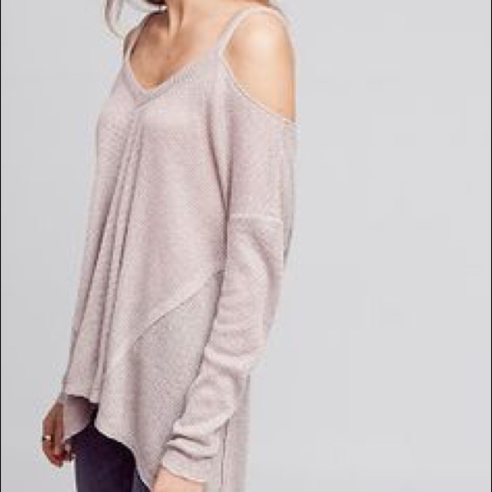 Anthropologie Cold Shoulder Sweater Large