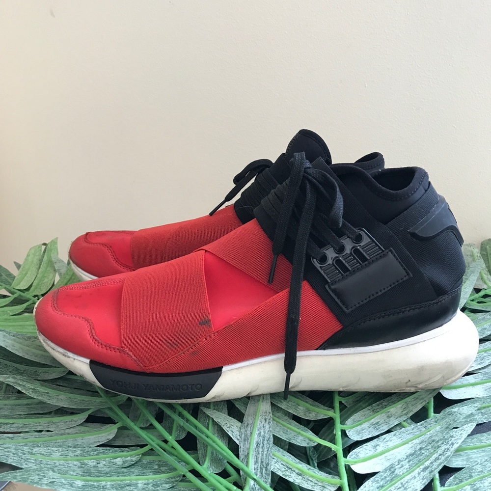 Y-3 black red men's sneakers
