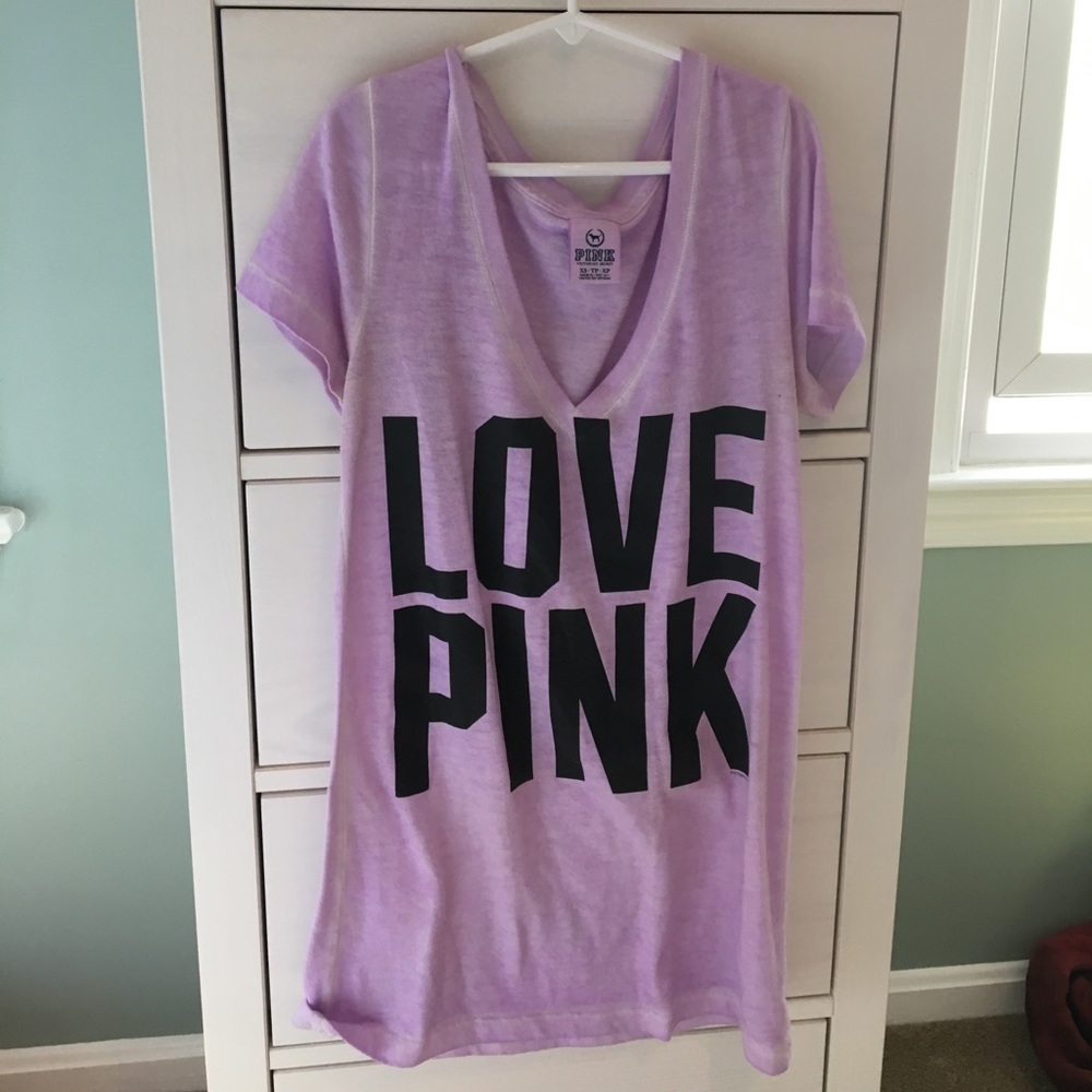Victoria Secret Pink v neck t shirt