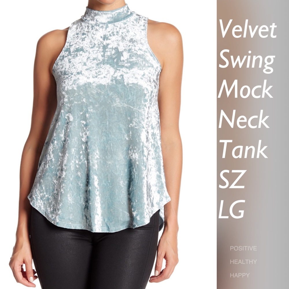 NWOT Velvet Swing Mock Neck Tank