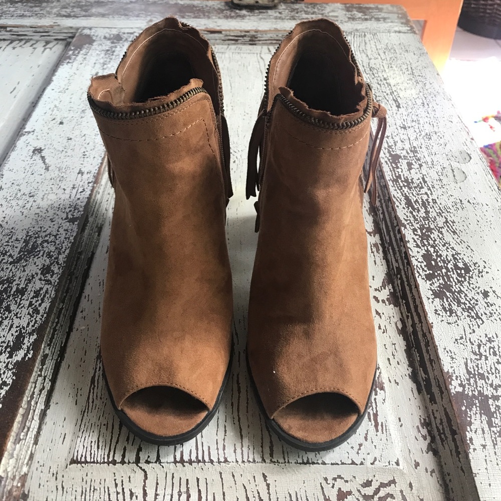 Fringe Heel Booties