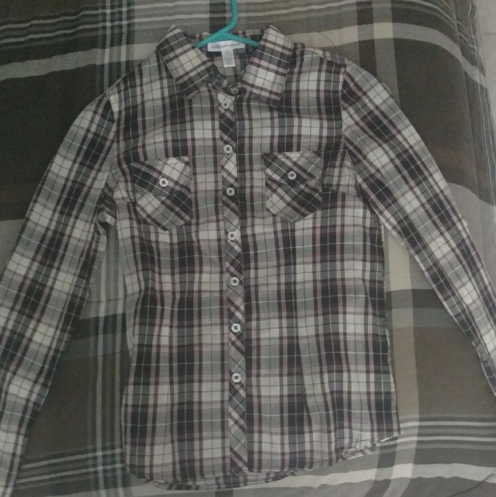 ❤FLASH SALE❤Plaid button down long sleeve top