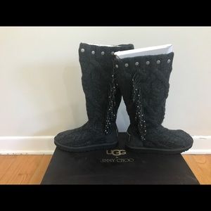 Jimmy Choo and Ugg collaboration sweater uggs