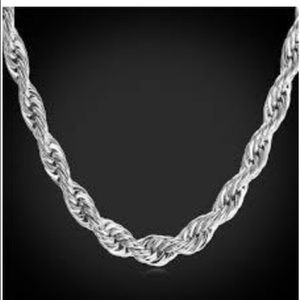 14k White Gold Filled Rope Chain 6MM