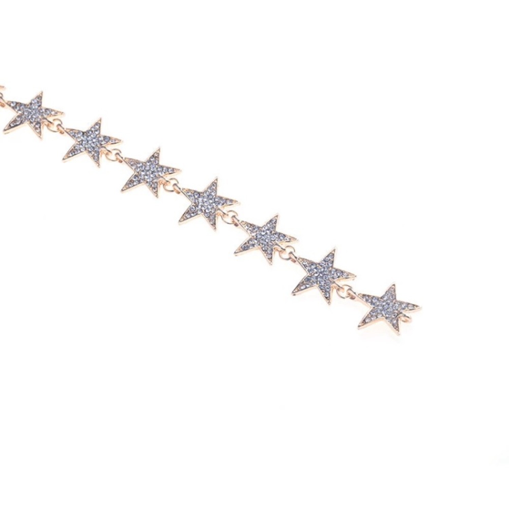 ‘Manhattan’ Rhinestone star choker lariat necklace - Picture 5 of 5