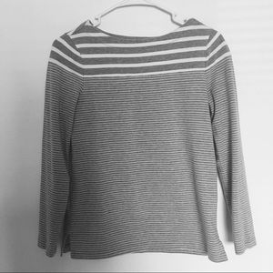 GAP Striped boat neck long sleeve shirt
