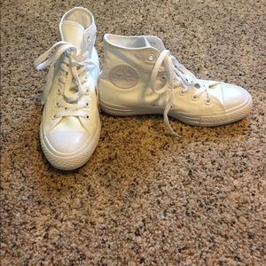 Converse all white high tops!