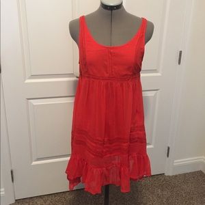 BILLABONG easy dress with ruffle hem & lace detail