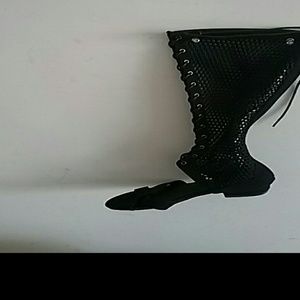 WOMENS GLADIATOR MESH BOOTS VERY NICE