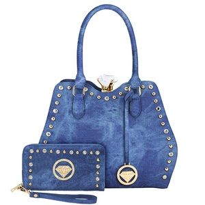 Traci Lynn Beautiful Handbag and Wallet