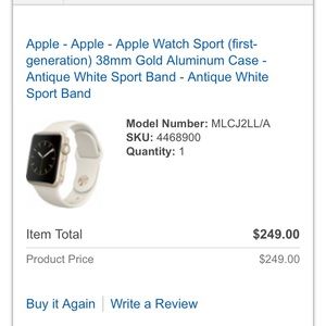 Apple Watch first generation- gold
