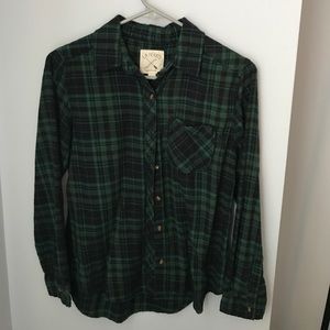 Pacsun Green Flannel