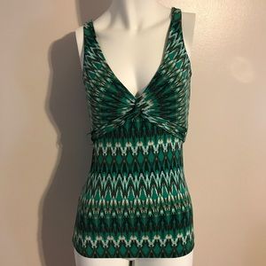 BCBG MaxAzria green pattern top