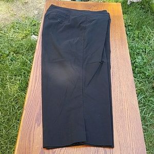 Black crop dress pants