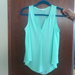 Bright mint green lush tank top