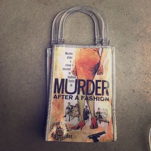 Vinyl purse one of a kind handmade