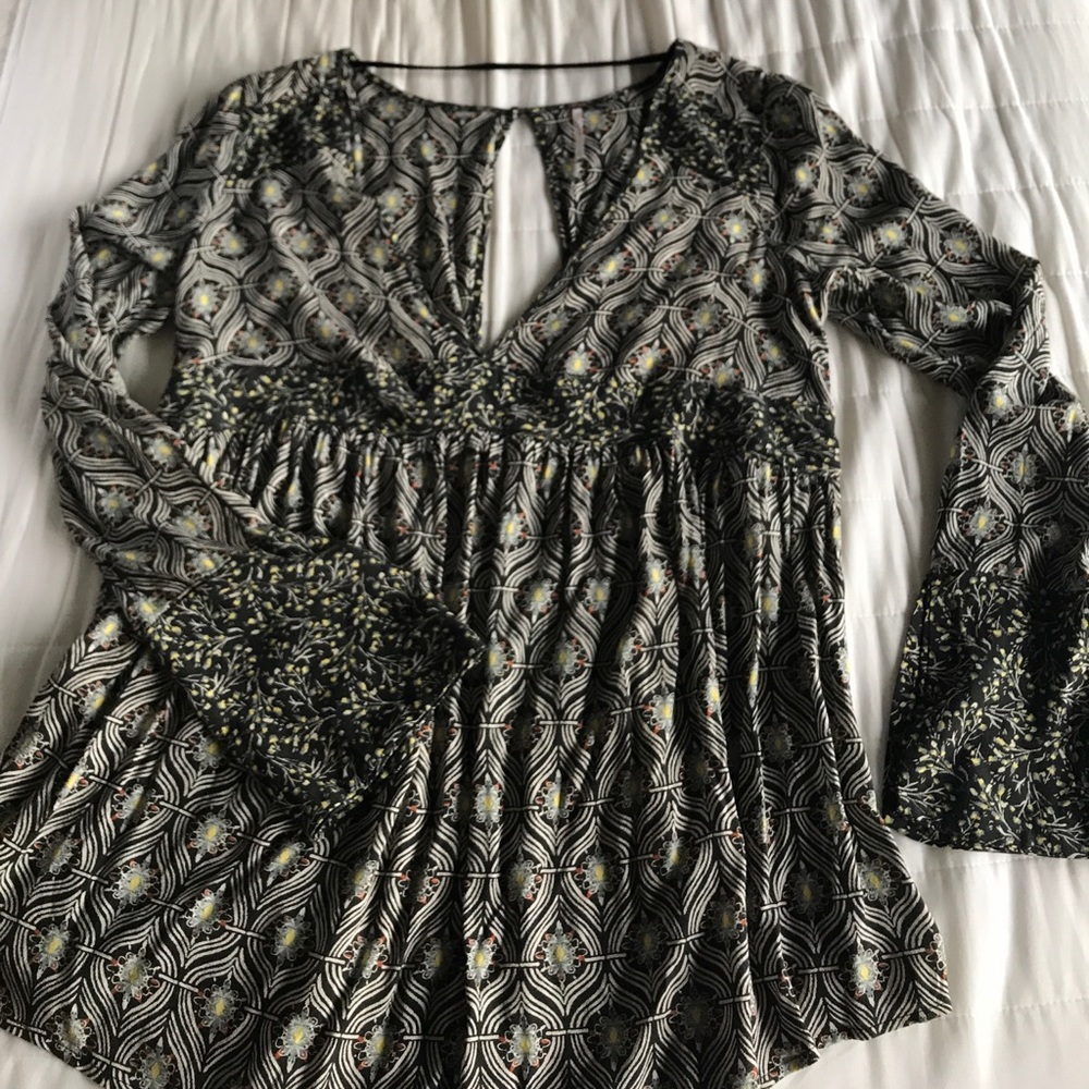 Free people patterned tunic sz S