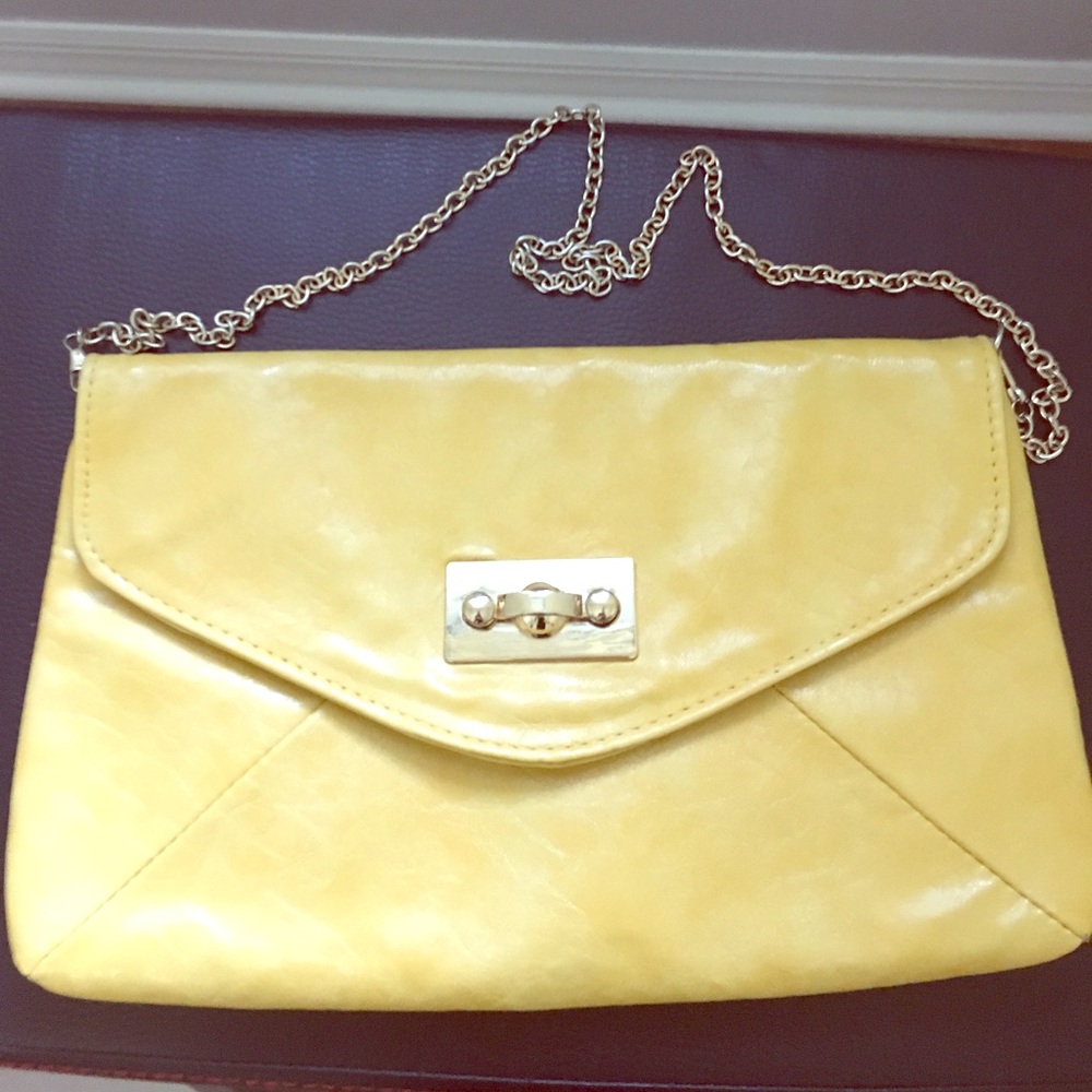 Mustard yellow clutch