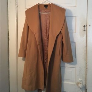Wool/cashmere wrap coat